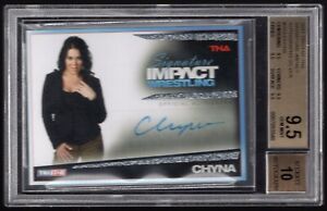 CHYNA 2011 TRISTAR TNA SIGNATURE IMPACT AUTOGRAPH SILVER BGS 9.5/10 AUTO POP 1