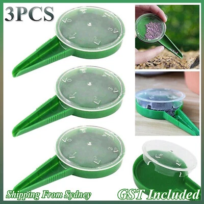 AU 3PCS Seed Dispenser Garden Plant Spreaders Plastic Seeder Sower Planter Tool - image 1 of 4