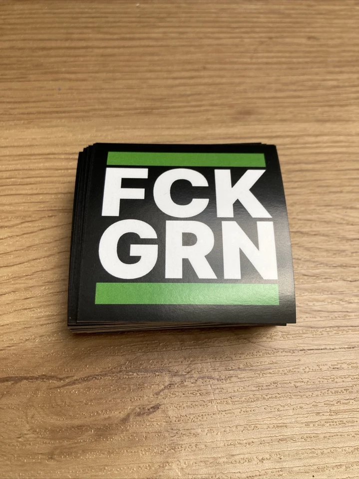 FCKGRN FCK GRN GRÜNE Aufkleber Sticker ANTI GRÜN Ampel Baerbock Habeck 5,2x5,2cm - Bild 1 von 2