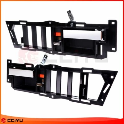 2X Manija de puerta interior delantera del lado del conductor + pasajero negra para Chevrolet GMC C/K Foto 1 de 4