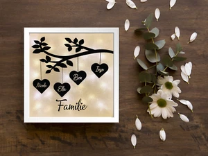 Muttertagsgeschenk Vatertagsgeschenk Famile personalisiert Geschenk Bilderrahmen - Bild 1 von 9