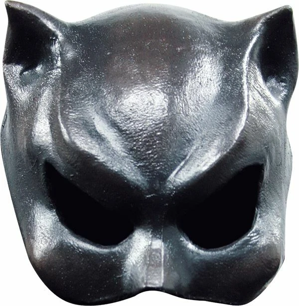 BLACK CAT GIRL EYE / HALF FACE SCARY SOFT LATEX HORROR HALLOWEEN MASK - Image 1 of 1