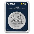 2023 Niue 1 oz Silver $2 Mickey & Minnie (MD Premier + PCGS FS)