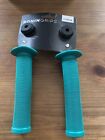 Ronin Grip With Flange Bmx Bike Grips Flanged Emerald Green With Black End Caps