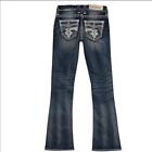 Rock Revival Size 29 X 31" Glade Easy Stretch Boot Cut Embellished Jeans NEW