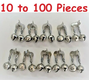 10 to 100 Pieces Fishing Double Spring Clip Bells Twin Alarm Bells Rings Rod - Picture 1 of 1