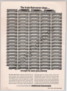 Assoc of American Railroads Train Unit Self-Supporting 1965 Print Ad - Picture 1 of 1