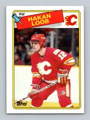 1988-89 Topps #110 Hakan Loob Calgary Flames Hockey - Image 1 of 2