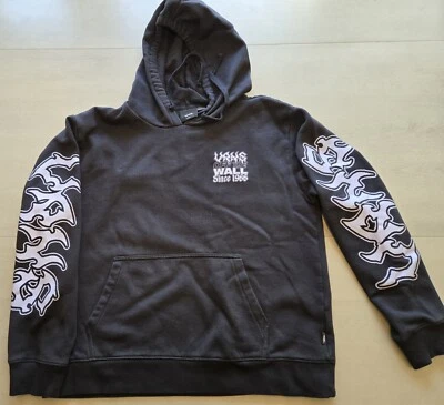 Vans Sudadera con Capucha Pullover Sudadera Mujer Grande Negra Púrpura Lavanda Logotipos Patín  Foto 1 de 4