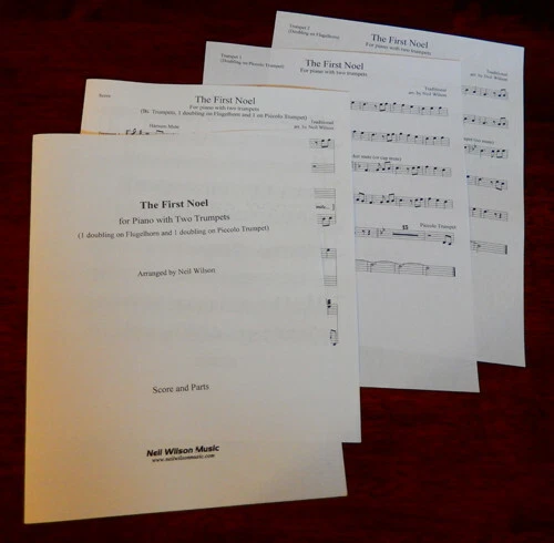 The First Noel - Sheet Music - Piano and 2 Trumpets - Image 1 of 1