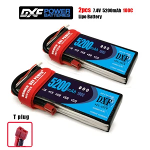 DXF 2PCS 2S 5200mAh Lipo Battery 7.4V 100C DEANS/T RC Lipo Battery Boat Truck - Imagen 1 de 8
