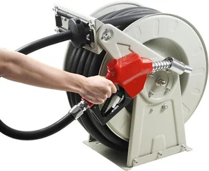 3/4" x 50' Diesel Fuel Hose Reel Retractable Spring Driven Auto Swivel Rewind - Picture 1 of 14