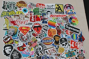 10 RANDOM - MATT VINYL Snow Surf Board Stickers Decal Laptop Guitar iPhone Bike - Picture 1 of 9