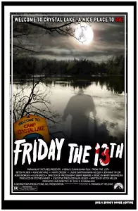 Friday the 13th Retro - 11 x 17 Horror Reproduction Poster 1980s Jason Slasher - Picture 1 of 1