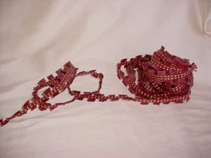 3Y Brunschwig et Fils BR-39084 Heartland Garnet Linen Tufted Gimp Trim - Picture 1 of 4