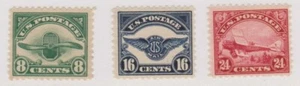 US Stamp - Scott #C4,5,6 - 1 Set of Second Airmail Issues - O.G - MNH - Picture 1 of 2