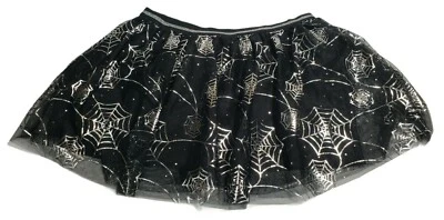 Halloween Niña Negro Plata Telaraña Malla Disfraz Teatro Falda 2XL NUEVO CON ETIQUETAS Foto 1 de 4