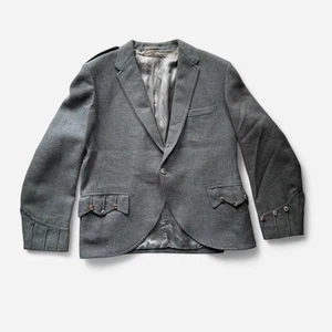 Rare Vintage Scottish Tweed Jacket – Unique Riding/Military Style Lanacburn Wool - Picture 1 of 8