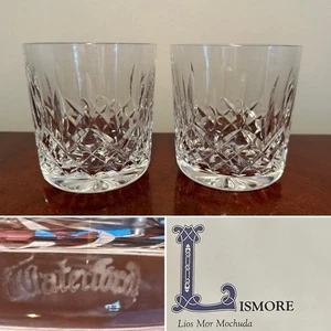 Juego De Colección De 2 CRISTAL WATERFORD LISMORE 9 OZ. Vasos antiguos IRLANDA - Imagen 1 de 13