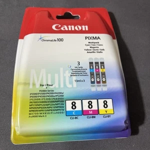 Canon CLJ-8 OEM Ink Cartridge Cyan/Magenta/Yellow 3 Pk - Photo 1/2