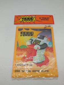 DD7 Robo Force vintage Birthday Party Treat Sacks / Goodie Bags NOS New sealed - Picture 1 of 5
