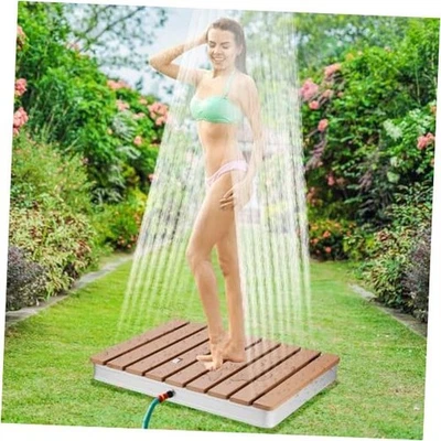 Ducha Exterior Piscina Jardín Ducha con Altura de Flujo de Agua Ajustable con Pie  Foto 1 de 4