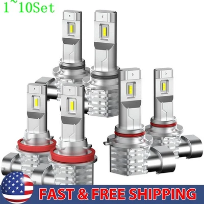 9005+9006+H11 LED Faro Haz Hi-Lo Bombilla Super Blanco Lámpara Brillante 1-10Juego Foto 1 de 4
