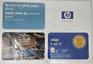 HP Premium Photo Paper Glossy Inkjet 9 mil 11" x 17" Qty 20 - Picture 1 of 2