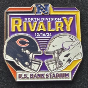 Chicago Bears Minnesota Vikings GAME DAY PIN 12/16/24 US Bank NO PACKAGING - Picture 1 of 2
