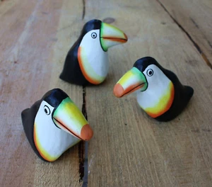 5 Tukane Holz Tukan Dekotukan Figur Tukanskulptur Holztukan Tucan Figuren Tucane - Bild 1 von 8