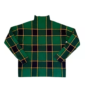 Suéter para mujer Rachel Zoe talla grande verde azul amarillo a cuadros suéter cuello falso - Imagen 1 de 9