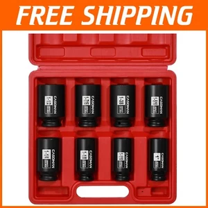 Corrosion-Resistant Chrome Molybdenum Deep Impact Socket Set - 1/2-Inch Drive - Picture 1 of 8