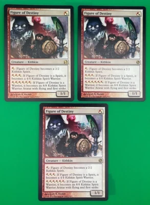 MTG - 3X Figure of Destiny - Modern Masters - NM - Unplayed Cond - MAGIC CARD - Image 1 of 2