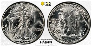 1942 50C Silver Walking Liberty Half Dollar PCGS MS 65 Blast White New Holder - Picture 1 of 4