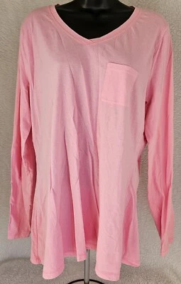 Hanes женская рубашка блузка размер XL X большой розовый - Изображение 1 из 4