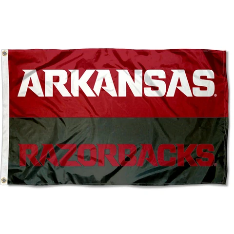 Arkansas Razorbacks Wordmark Flag and 3x5 Banner Cover