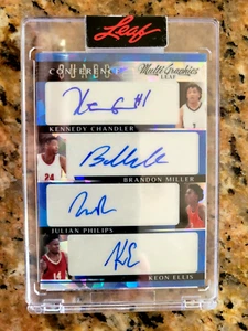 Quad Auto Leaf Multi Graphics 08/35 Chandler/Miller/Philips/Ellis 2022-23 SAELED - Picture 1 of 2