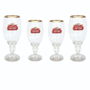 4 vasos de cáliz de cerveza Stella Artois familia 2x430 ml 2x650 ml nuevos sin caja - Imagen 1 de 1