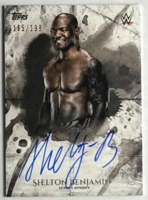 2018 Topps WWE Undisputed SHELTON BENJAMIN - Silver Parallel Auto #185/199 - Image 1 of 3