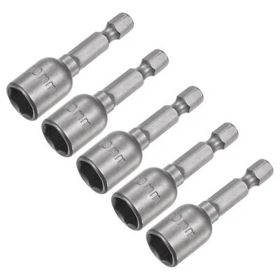 5 peças 1/4" haste sextavada de troca rápida 10mm porca magnética broca driver comprimento 1,89" - Imagem 1 de 4