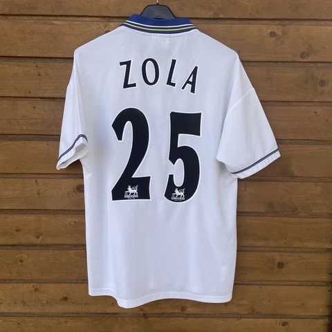 ZOLA #25 Vintage Chelsea 1998 1999 2000 Umbro Away Football Shirt Soccer Jersey Cover