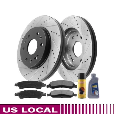 Front Brake Rotors and Pads for Chevy Silverado 1500 Tahoe GMC Sierra 1500 V8 - Изображение 1 из 4