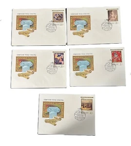 Rare Set of 5 First Day Covers (FDCs) - Russia, October 1989 - Historic Post-Sov - Picture 1 of 2