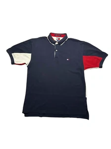 Polo de rugby manga corta con logotipo grande XL de colección años 90 Tommy Hilfiger para hombre - Imagen 1 de 8