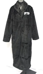 F**k The Population Adult Reversible Button-Up Fur Trench Coat CL8 Black Small - Picture 1 of 10