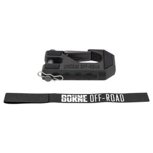 Gancho de cabrestante todoterreno Borne &amp; correa de mano - negro - Imagen 1 de 4