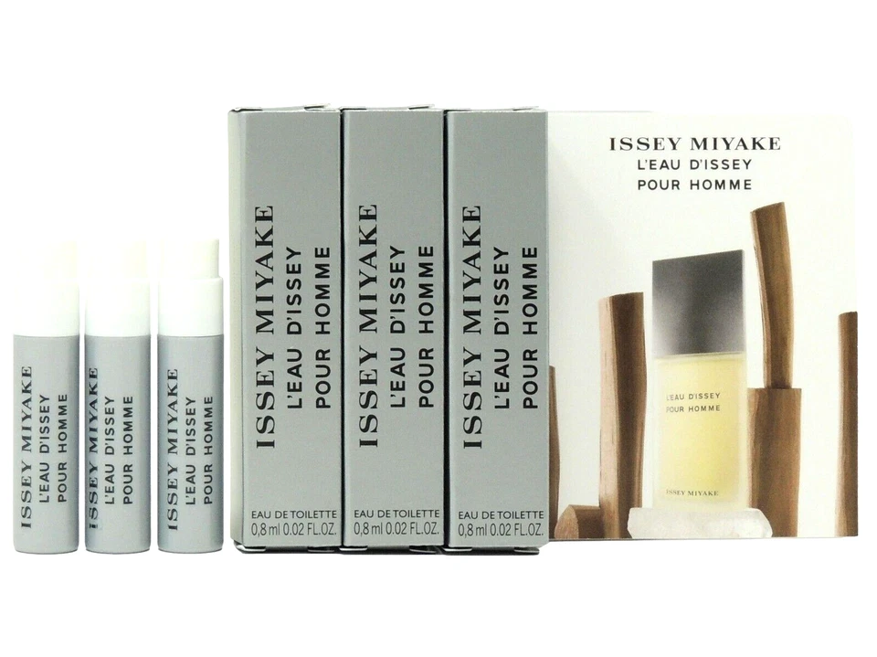 ISSEY MIYAKE L'EAU D'ISSEY POUR HOMME .8 ml .02 fl oz x 3 MUESTRAS DE SPRAY DE COLONIA Foto 1 de 1
