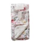 Ultra Soft Sherpa Baby Girls Blanket, 30x40, Shower Gift, White Pink Floral B12M