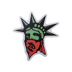 Statue Of Liberty Face With Bandana And $ Sign In Eyes Sticker - Picture 1 of 5