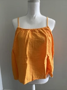 New With Tags Women’s Orange H&M Tank Top Size Medium - Picture 1 of 1